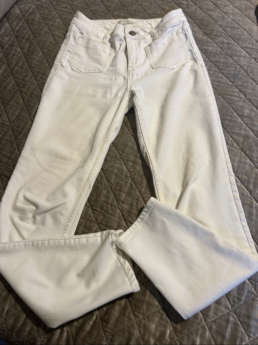 Free People White Skinny Stretch Jeans